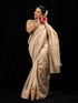 Peanut Gold Metallic Soft Fabric Saree with Blouse Fabric