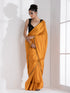Golden Mustard Satin Saree with Lace