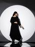 Women's Black Korean Coverall with Full Sequin Sleeves 1 Piece | Straight Fit, V Neck, Full Sleeves, Partywear, (Korean Fabric)