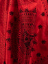 Red Cotton Saree with Black Hand Kantha stitch