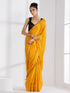 Golden Mustard Satin Saree with Lace