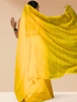 Yellow Sequin Cotton Saree With Blouse Fabric
