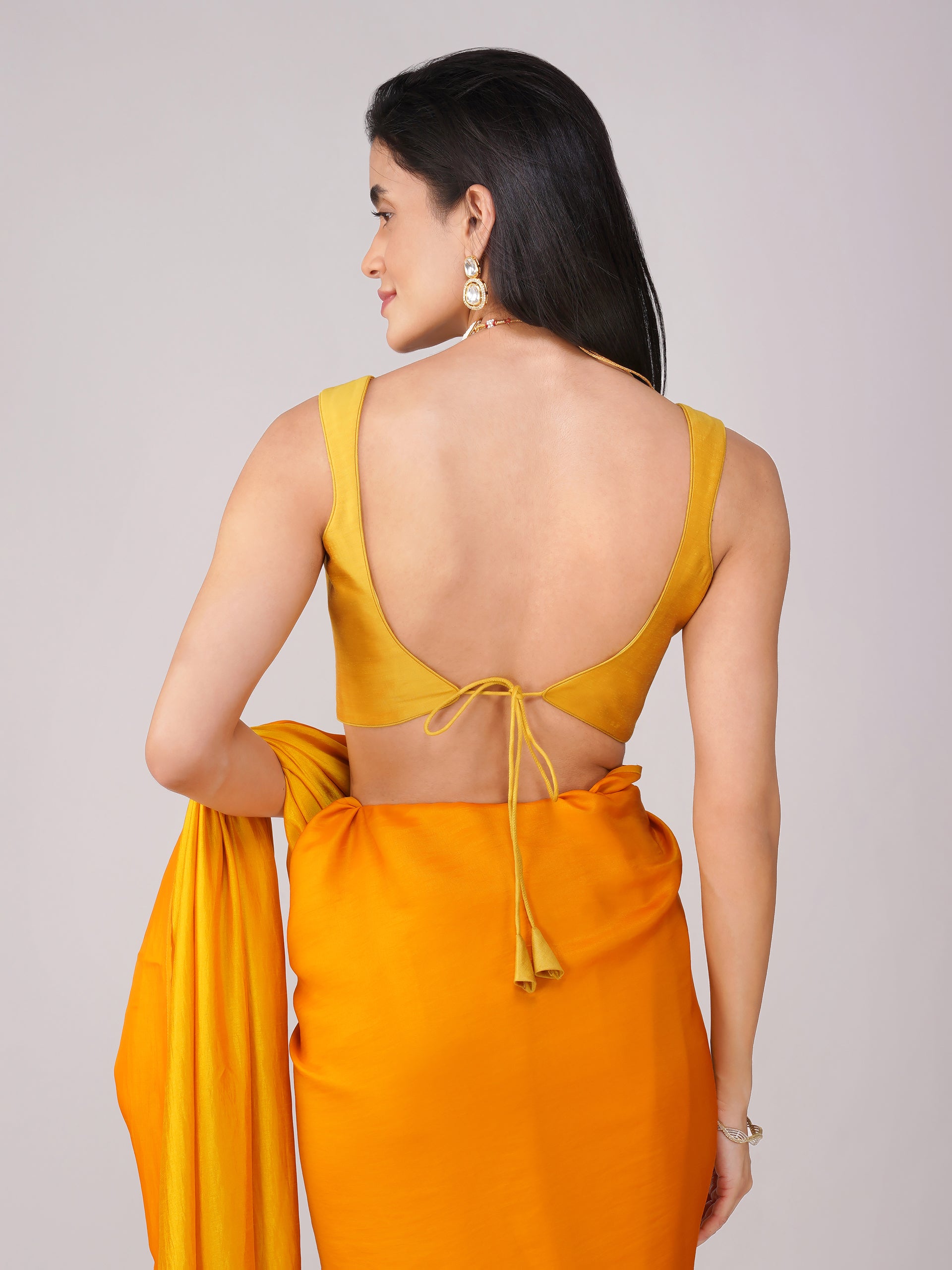 Marigold Muse Yellow Back-Tie Blouse