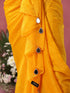 Bee Yellow Metallic Crushed Satin Saree with Hand Beaded Blouse Fabric