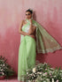 Green Cotton Kota Saree with Scallop Embroidery