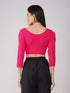 Women's ComfortEase 4-Way Stretch Fuchsia Long Sleeve Blouse