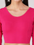 Women's ComfortEase 4-Way Stretch Fuchsia Long Sleeve Blouse