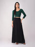 Women's ComfortEase 4-Way Stretch Green Long Sleeve Blouse
