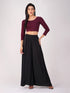 Women's ComfortEase 4-Way Stretch Wine Long Sleeve Blouse