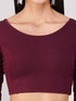 Women's ComfortEase 4-Way Stretch Wine Long Sleeve Blouse