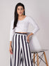 Women's ComfortEase 4-Way Stretch White Long Sleeve Blouse