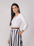 Women's ComfortEase 4-Way Stretch White Long Sleeve Blouse