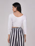Women's ComfortEase 4-Way Stretch White Long Sleeve Blouse