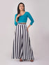 Women's ComfortEase 4-Way Stretch Turquoise Long Sleeve Blouse