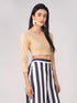 Women's ComfortEase 4-Way Stretch Nude Long Sleeve Blouse