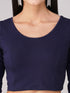 Women's ComfortEase 4-Way Stretch Blue Long Sleeve Blouse