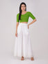 Women's ComfortEase 4-Way Stretch Mehndi Green Short Sleeve Blouse