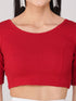 Women's ComfortEase 4-Way Stretch Red Short Sleeve Blouse