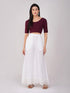 Women's ComfortEase 4-Way Stretch Wine Short Sleeve Blouse