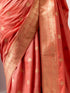 Koyal Pink & Gold Soft Silk Saree with Blouse Fabric