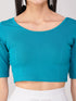 Women's ComfortEase 4-Way Stretch Turquoise Short Sleeve Blouse