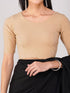 Women's ComfortEase 4-Way Stretch Nude Short Sleeve Blouse