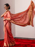 Koyal Pink & Gold Soft Silk Saree with Blouse Fabric