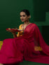 Rani Sequin Cotton Saree With Self Blouse Fabric