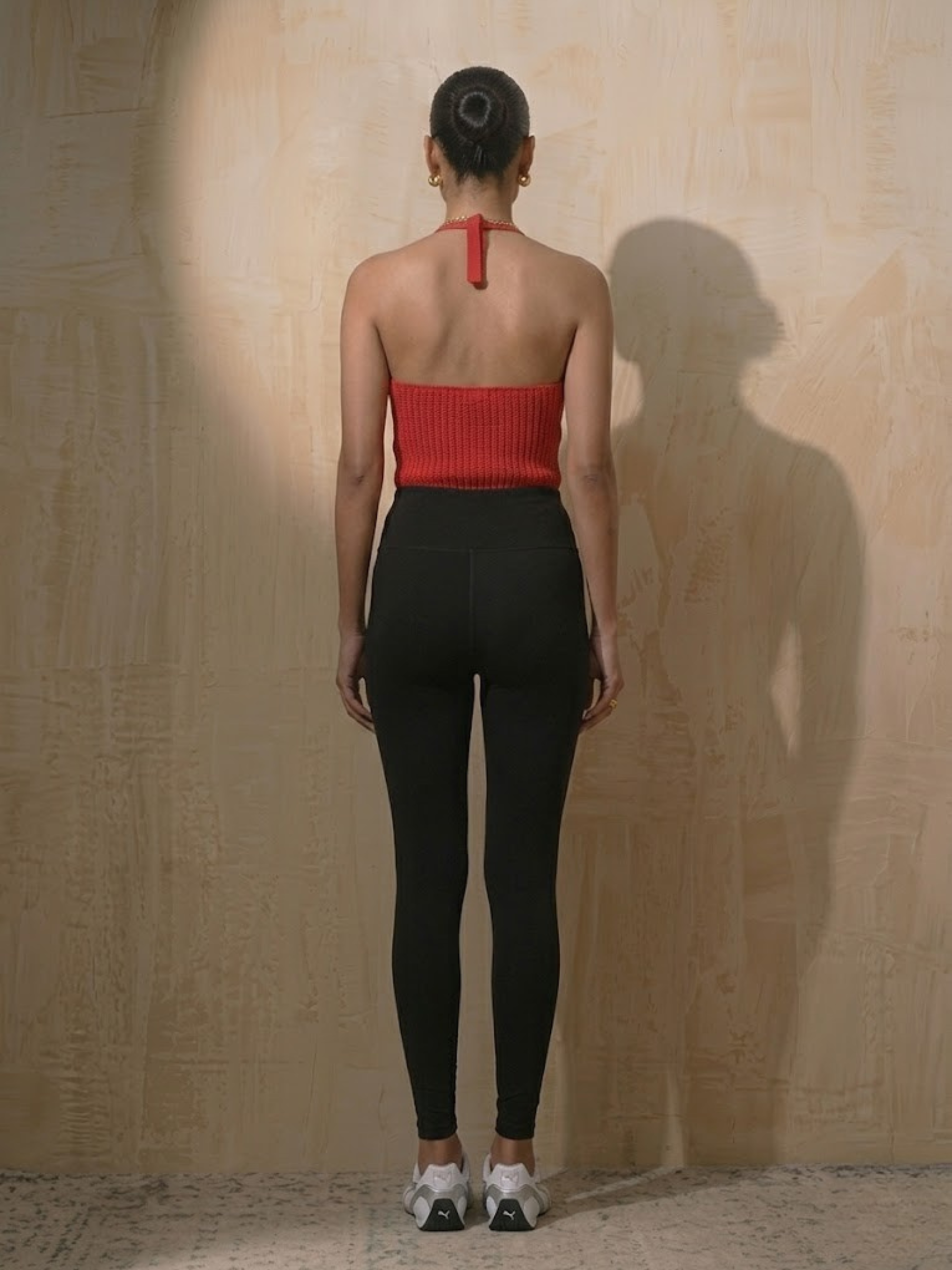 1 Pc Women's Solid Stretchy Black Ankle Leggings