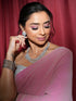 Pre-Draped 1-Minute Pink Georgette with Fuchsia Crepe Saree with Blouse Fabric