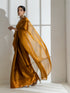 Brushed Bronze Organza Saree with Diamond Lace & Self Blouse Fabric