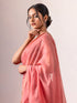 Heather Pink Gold Leaf Pallu Soft Saree with Blouse Fabric