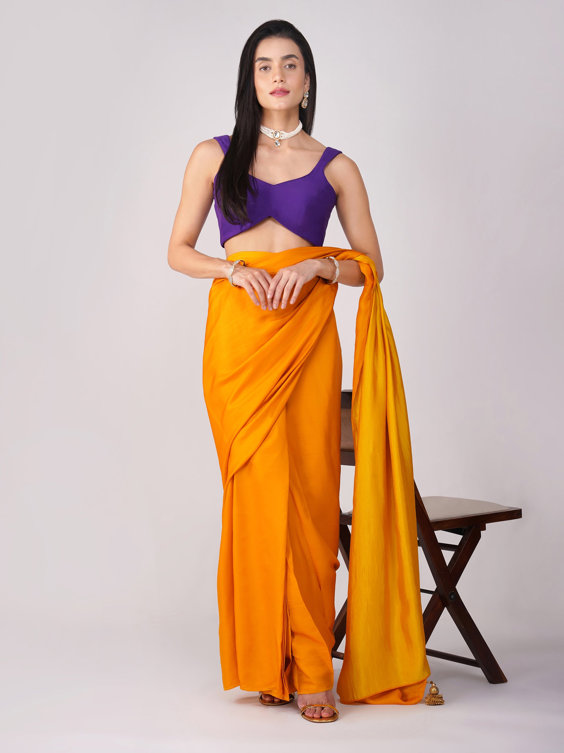 Violet Veil Purple Back-Tie Blouse