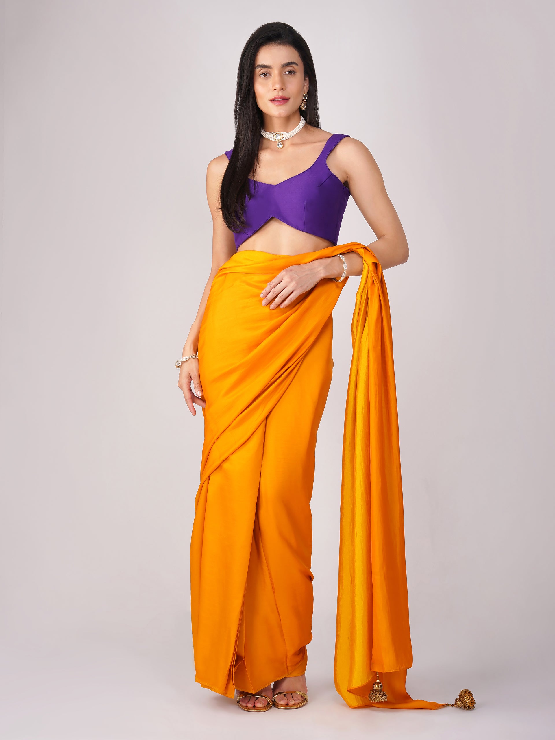 Violet Veil Purple Back-Tie Blouse