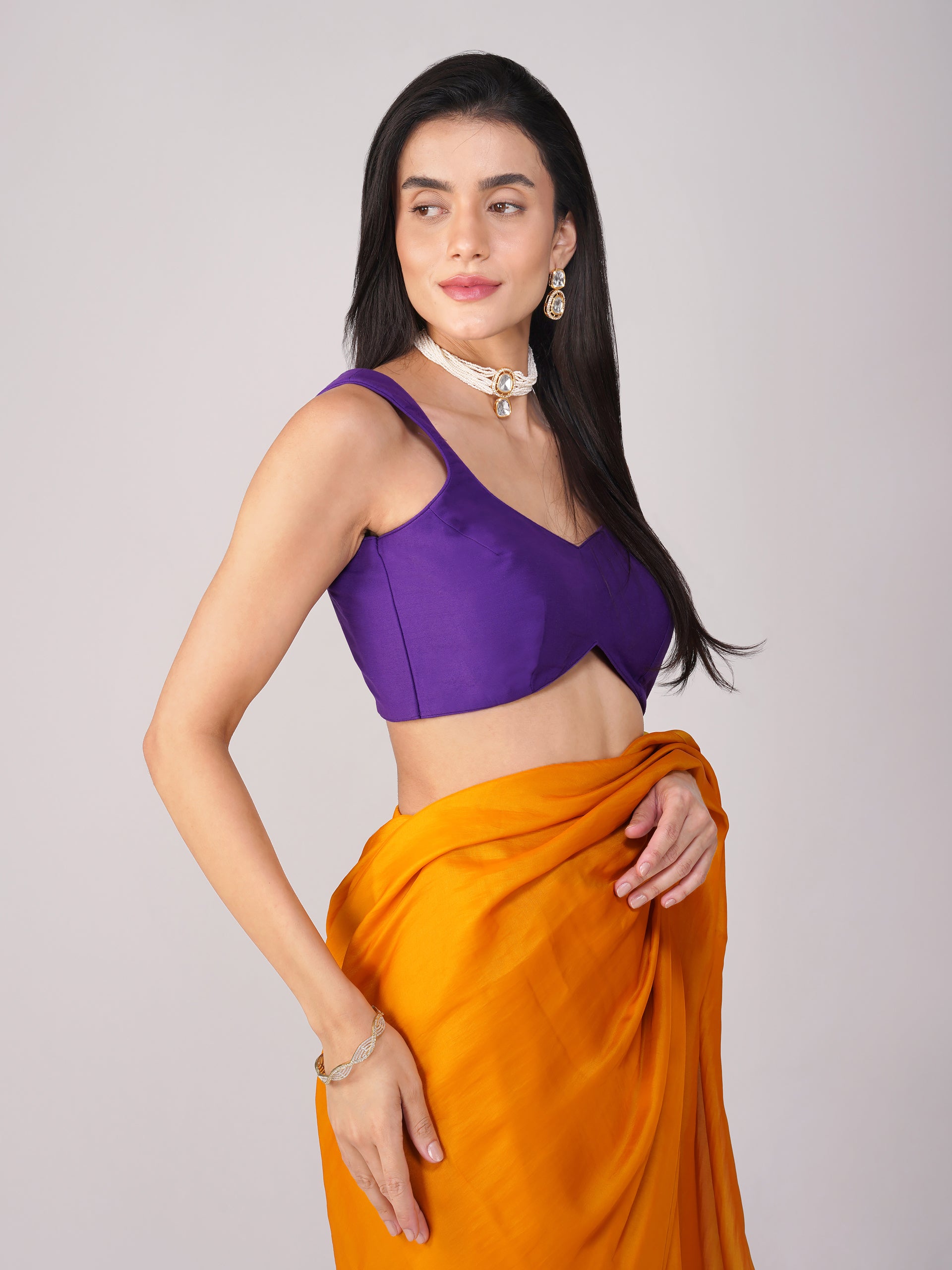 Violet Veil Purple Back-Tie Blouse