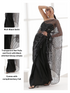 Black Impression Net saree