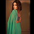 Aqua Blue Textured Chiffon Saree with Lace and Pink Blouse Fabric