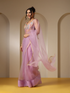Lilac Organza Cloud Saree