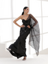 Black Impression Net saree