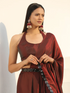 Blouse - Rosewood Paradise Satin Halter Blouse
