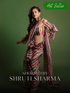 Metropolitan Chiffon Saree with Hanging Gold Lace and Self Blouse Fabric