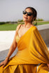 Blue Phoenix Dual Shade Chiffon Saree with Self Blouse Fabric