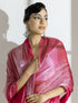 Pink Lotus Satin Organza Saree with Diamond Beads on Pallu