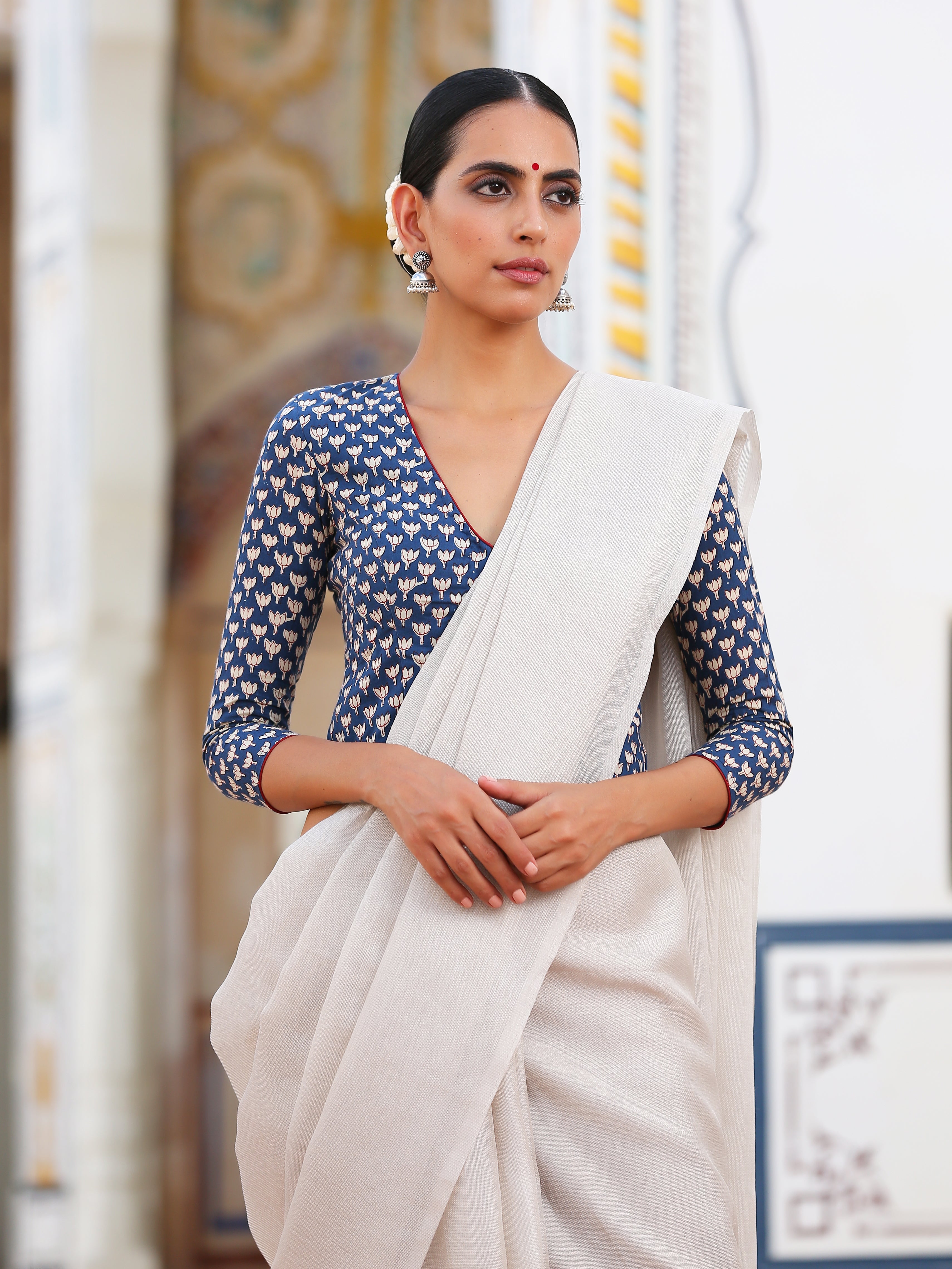White Lotus in Bloom Blouse