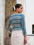 Blue & Yellow Angrakha Blouse