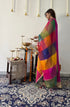 3 Pc Suit Set - Fuschia Lux Sleeveless Suit with Multicolor Dupatta