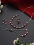 SET - Red Diamond Necklace, Earring, Ring, Bracelet