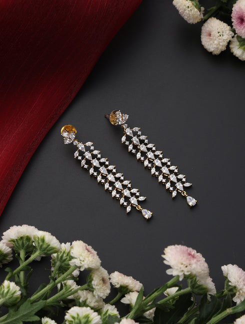 Long Gold and AD Earring