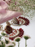 Maroon Color Round Kundan Jhumka Earrings