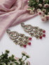 Magenta Color Kundan Earrings